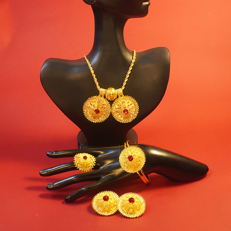 Women'S African Accessories - 9999 골드 패셔너블한 에티오피아 귀걸이, 큰