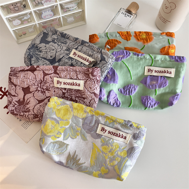 Women Accessories List - 프랑스 양각 꽃 여행 화장품 보관