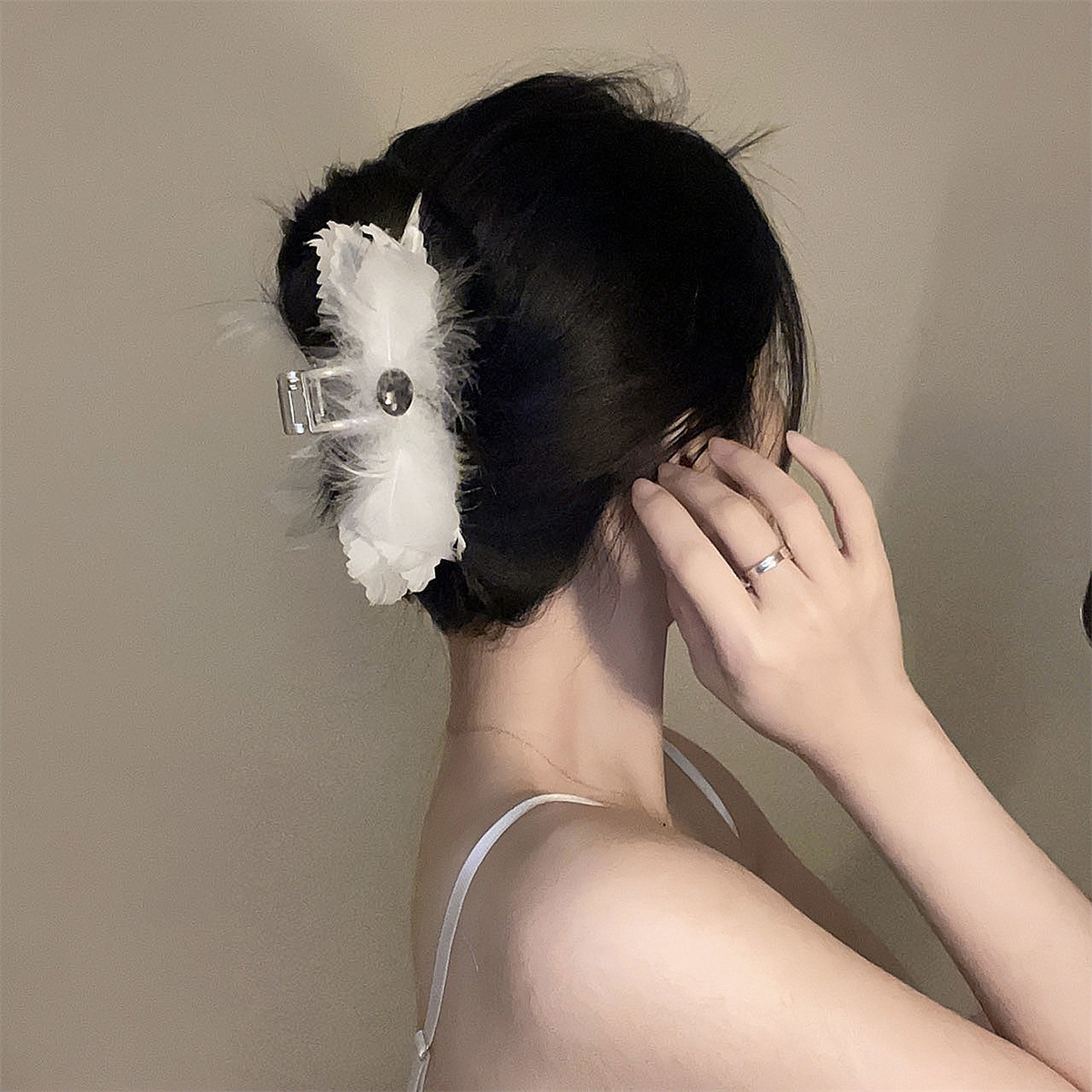 여성용 헤어 클로 클립 한국 깃털 Y2K 스위트 럭셔리 - Accessories Brand For Women 리뷰 및 가격