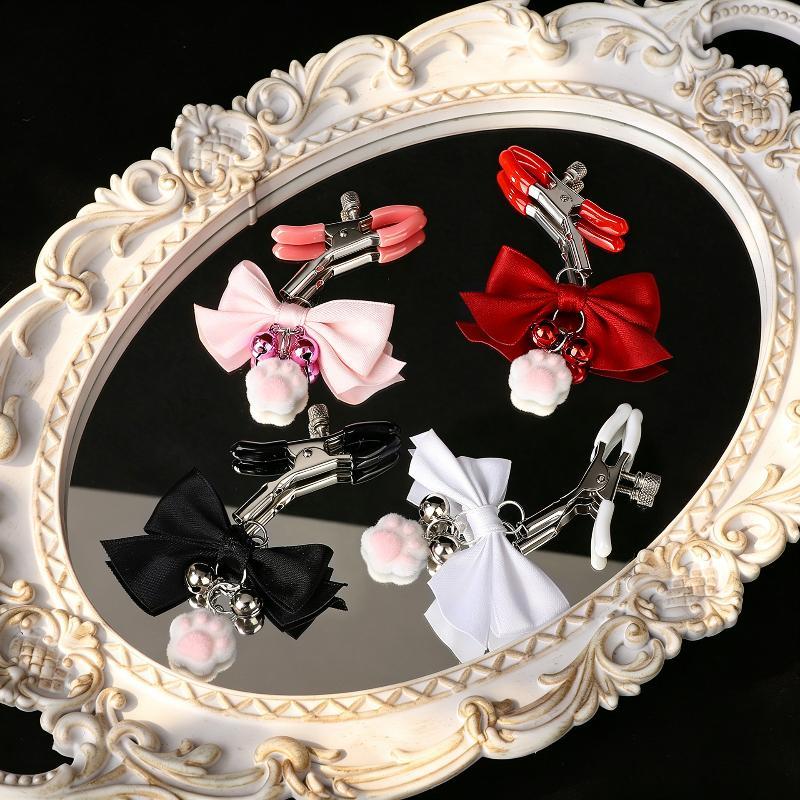 휴대용 리본 장식 니플 클램프 1쌍, 조절 가능한 여성 - Women Accessories Combo 리뷰 및 가격