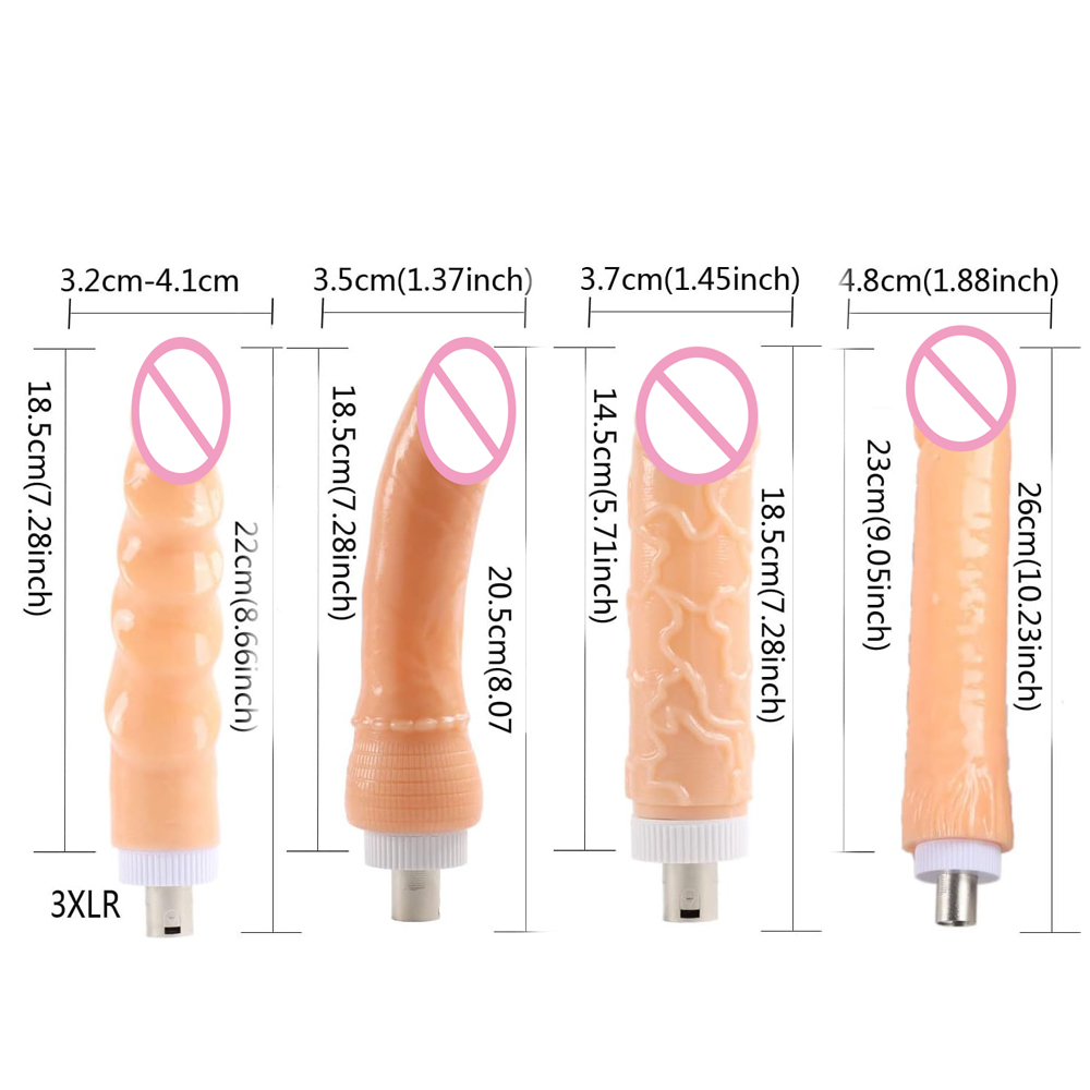 4pcs 섹스 머신 3XLR 부착물 3XLR 커넥터가  - Women Accessories Combo 리뷰 및 가격