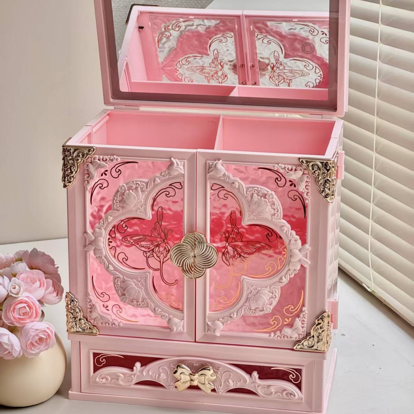 Llluminated 메이크업 주최자 거울 3 색 밝기 - Women Accessories List 리뷰 및 가격