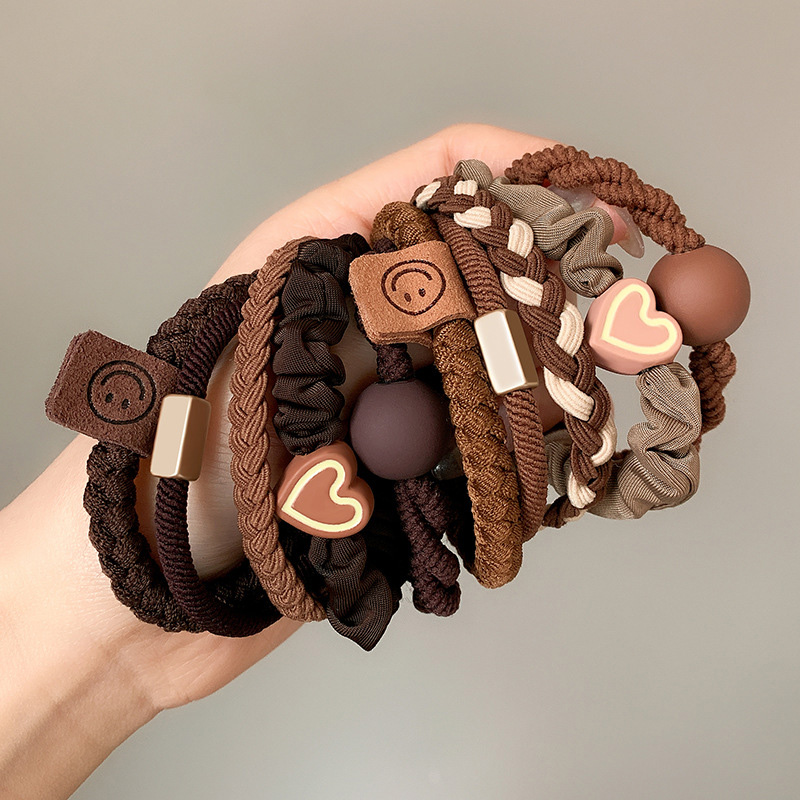 5/10pcs 간단한 심장 공 매력 Scrunchie  - Women Accessories Combo 리뷰 및 가격