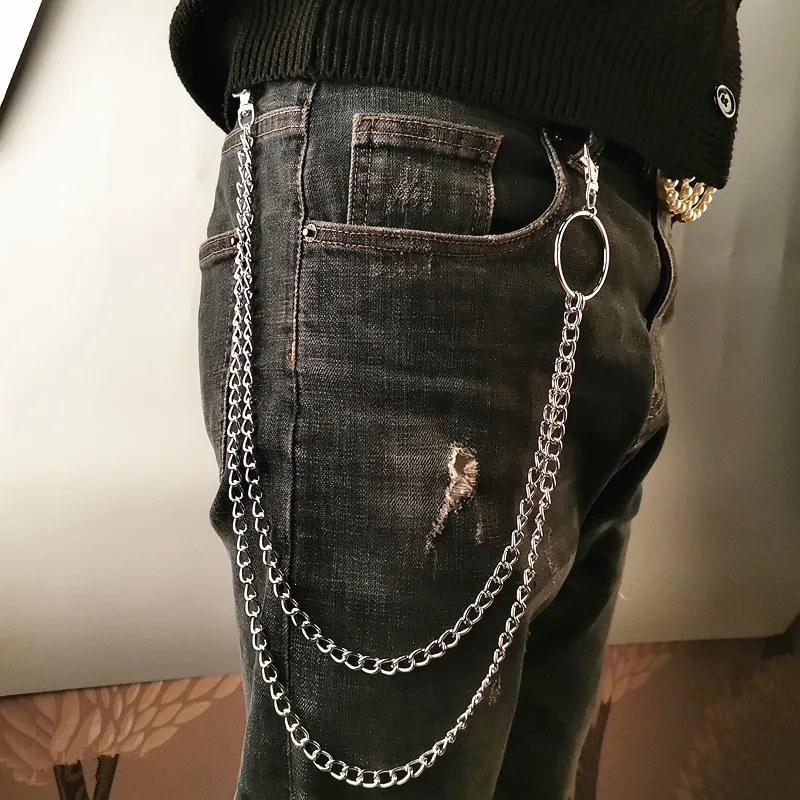 레이어 메탈 벨트 체인 펑크 훅 메탈 허리 지갑 키체인 - Women Electronic Accessories 리뷰 및 가격