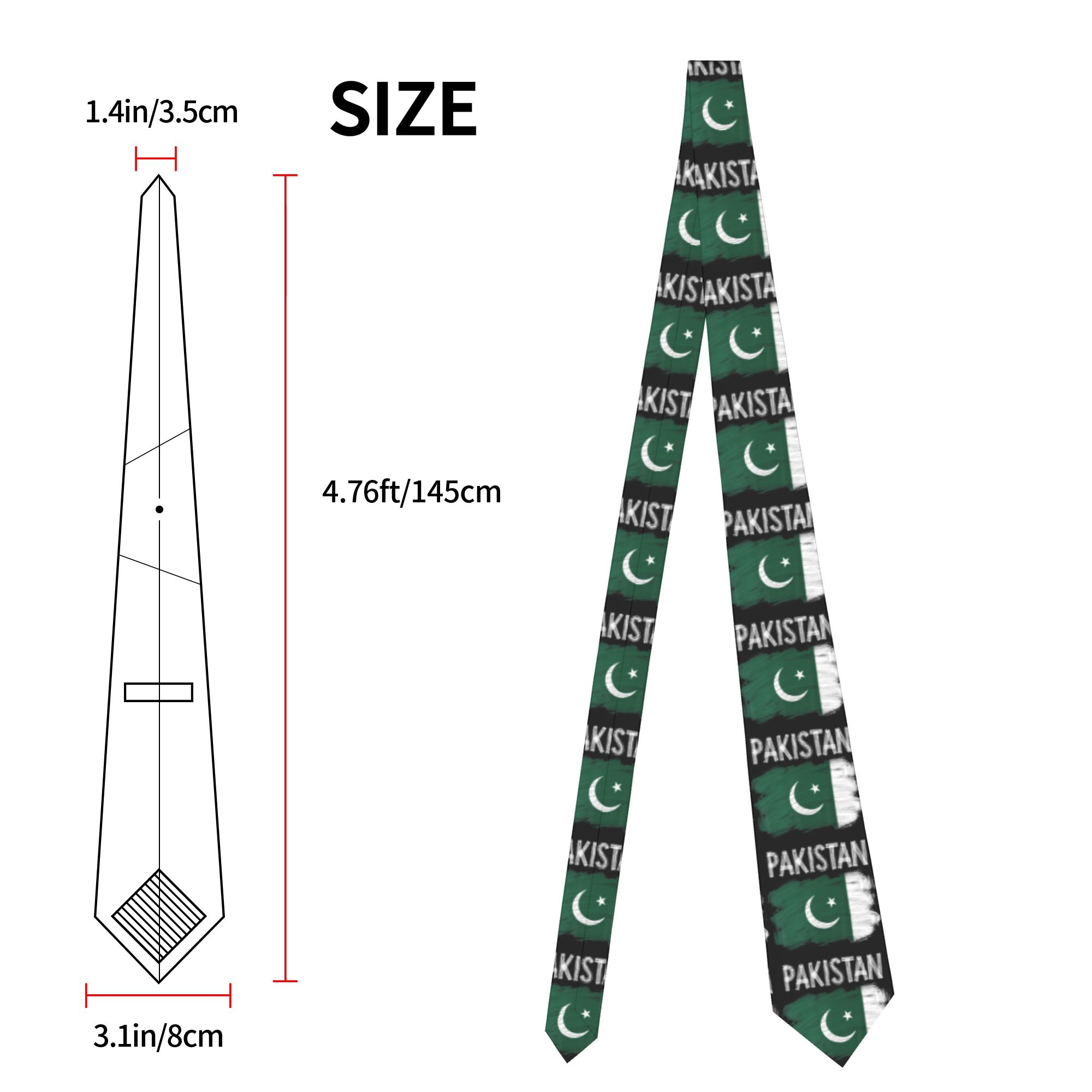 파키스탄 루트스 파키스탄 국기 넥타이 클래식 넥타이 남 - Women Accessories Pakistan 리뷰 및 가격