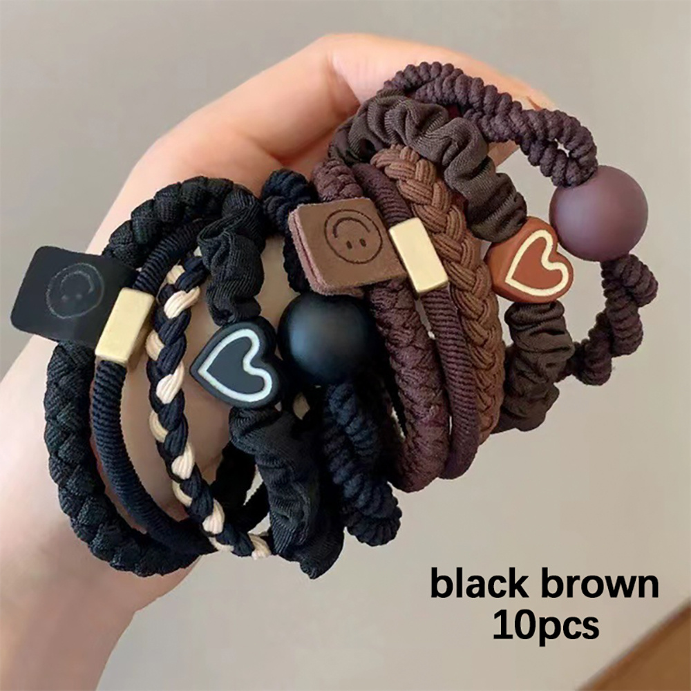 10개 혼합 스타일 헤어 타이, 고탄성 내구성 고무줄, - Women Accessories Combo 리뷰 및 가격