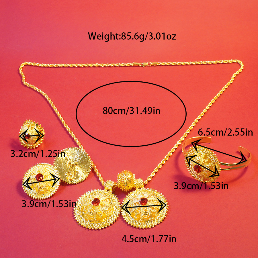 9999 골드 패셔너블한 에티오피아 귀걸이, 큰 펜던트 - Women'S African Accessories 리뷰 및 가격