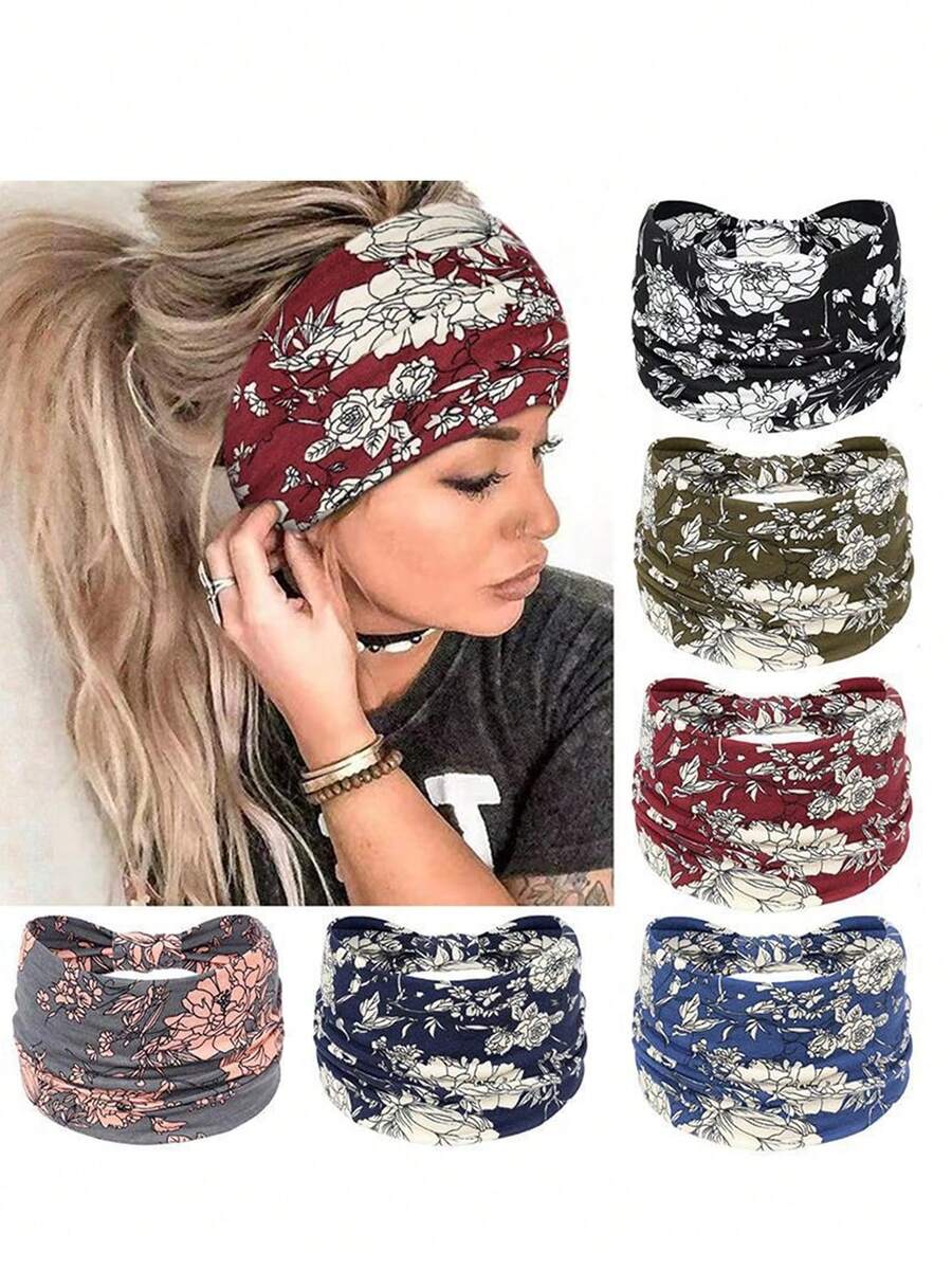 6개/세트 여성용 보헤미안 스타일 와이드 헤어밴드, 패 - Women'S African Accessories 리뷰 및 가격