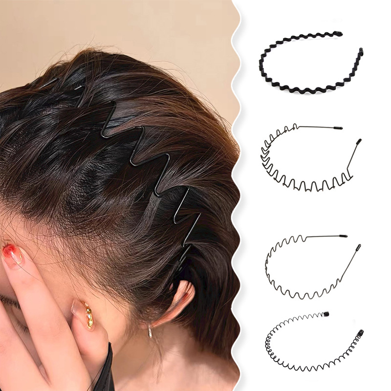 2-5Pcs 물결 모양의 헤어 밴드 봄 헤어 후프 남성 - Women Accessories Combo 리뷰 및 가격