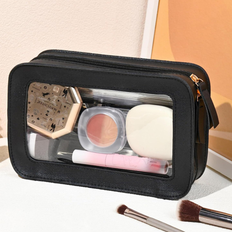 여성 PU 메이크업 가방 여행용 화장품 가방 투명 세면 - Women Accessories List 리뷰 및 가격