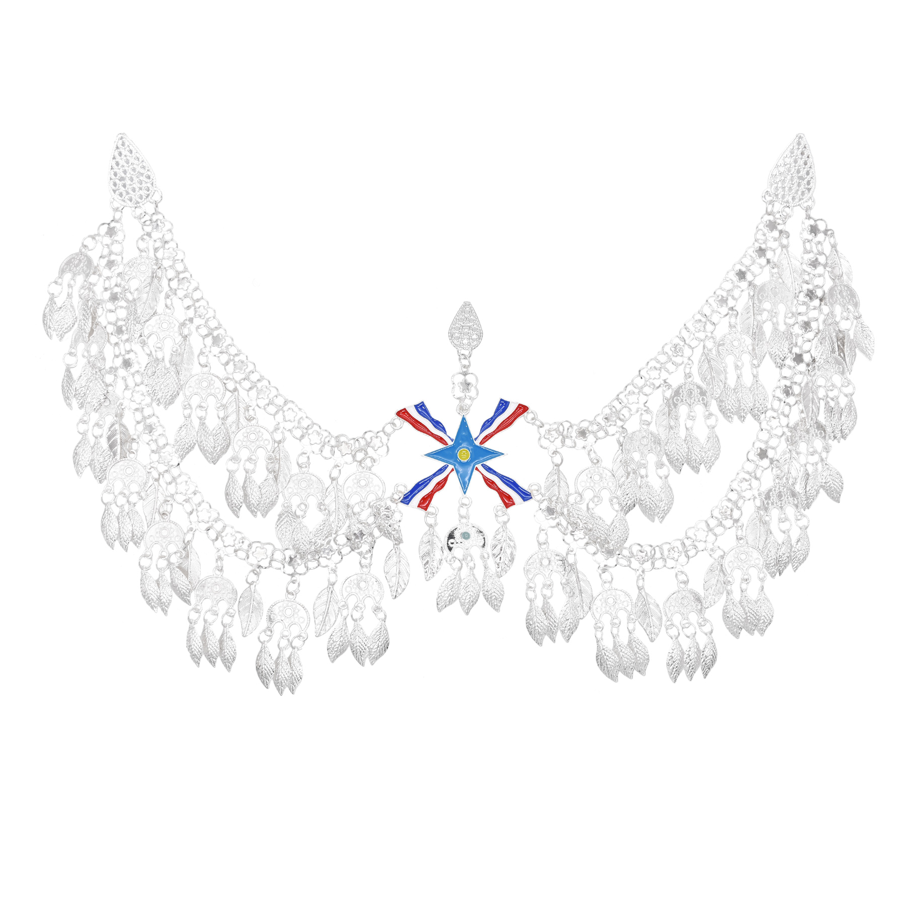 유행 에스닉 실버 도금 스타 플래그 헤어 액세서리, 여 - Women Accessories Pakistan 리뷰 및 가격