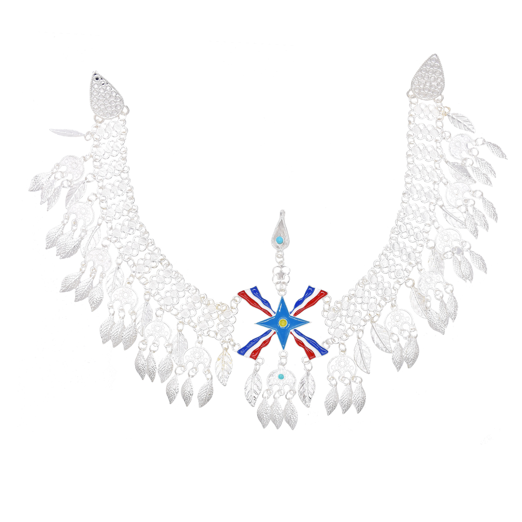 유행 에스닉 실버 도금 스타 플래그 헤어 액세서리, 여 - Women Accessories Pakistan 리뷰 및 가격