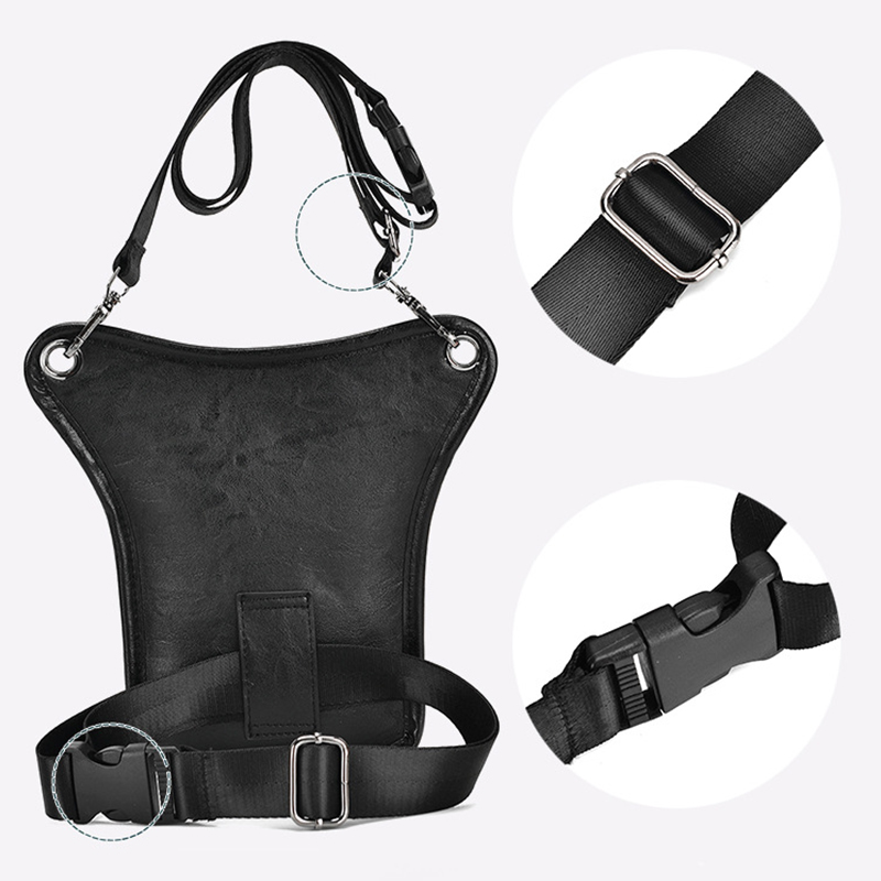 빈티지 PU 가죽 허리 팩 드롭 레그 백 남녀 방수 오 - Women Electronic Accessories 리뷰 및 가격